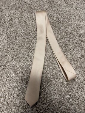 The Tie Bar Champagne Beige Solid Tie